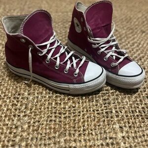 Classic Burgundy High-Top Sneakers
